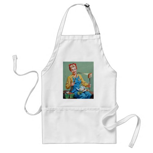 Rosie the Riveter Makes Toasted Cheese Adult Apron