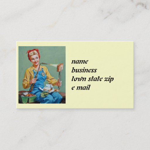 Customizable Rosie the Riveter Makes Toasted Cheese Business Cards