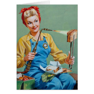 Rosie the Riveter Makes Toasted Cheese Cards