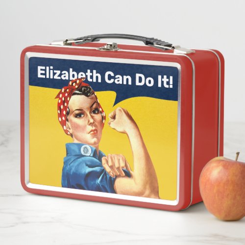 Rosie the Riveter  Metal Lunch Box  Personalize