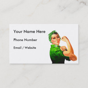 Rosie The Riveter - Military Support Business Card