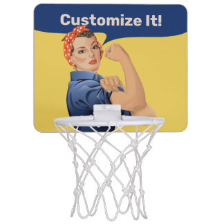 Rosie the Riveter Mini Basketball Hoop