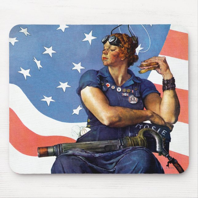 "Rosie the Riveter" Mouse Pad (Front)