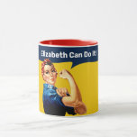 Rosie the Riveter | Mug | Personalize<br><div class="desc">Need help customizing? Drop me a line! This artwork has been painstakingly recreated from the original vintage WW2 poster of Rosie the Riveter. Keep it on your desk in your office or home to motivate you to get through your To-Do list. Makes an excellent gift for college or high school...</div>