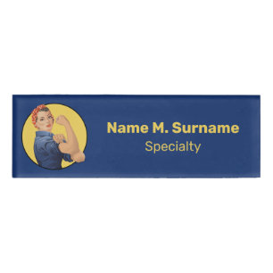 Rosie the Riveter Name Tag
