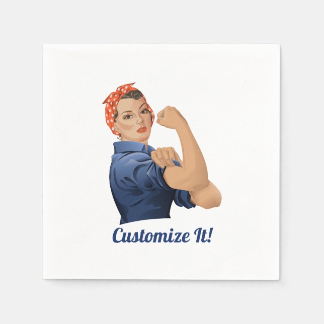 Rosie the Riveter Napkins (Front)