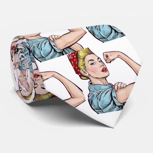 rosie the riveter neck tie