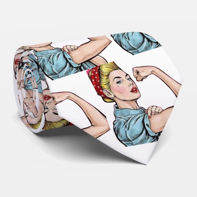 rosie the riveter neck tie (Rolled)