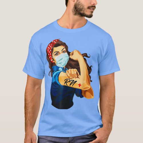 Rosie The Riveter Nurse Face Medical Mask Strong R T_Shirt