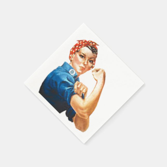 Rosie the Riveter Paper Napkins (Corner)