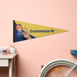 Rosie the Riveter Pennant Flag