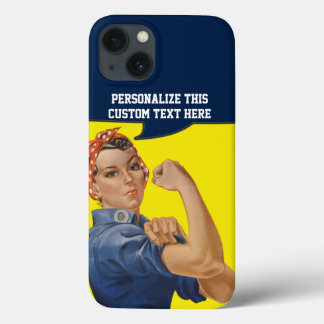 Rosie The Riveter Personalized Vintage iPhone 13 Case