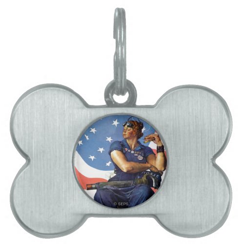 Rosie the Riveter Pet ID Tag