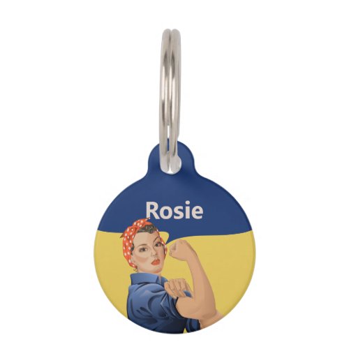 Rosie the Riveter Pet ID Tag