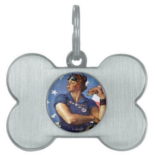 Rosie the Riveter Pet Name Tag