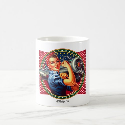 Rosie the Riveter Pin_up Girl Coffee Mug