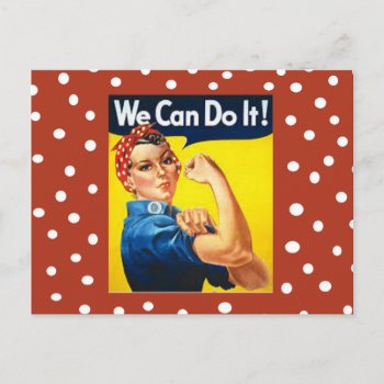 Rosie The Riveter Postcard by KraftyKays at Zazzle