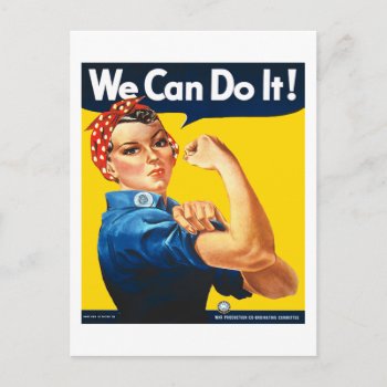 Rosie The Riveter Postcard by wisewords at Zazzle