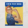 Rosie the Riveter Postcard With Personalized Text
