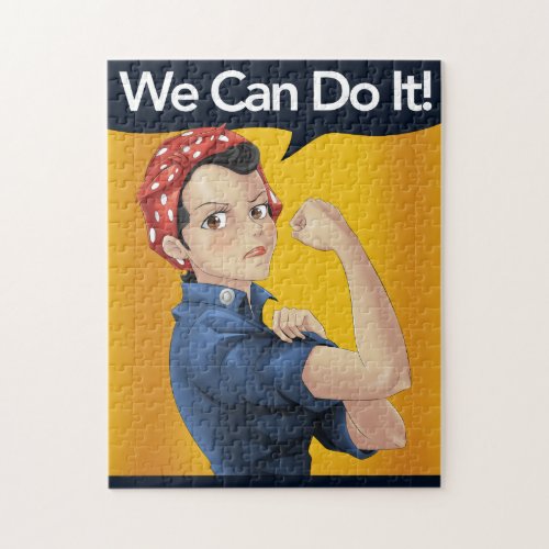 Rosie the Riveter Princess We Can Do It Vintage Jigsaw Puzzle