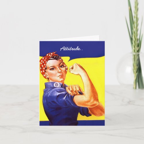 Rosie the Riveter Promotion job congratulations Thank You Card
