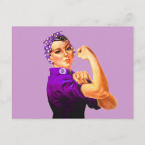 Rosie The Riveter - Purple Postcard