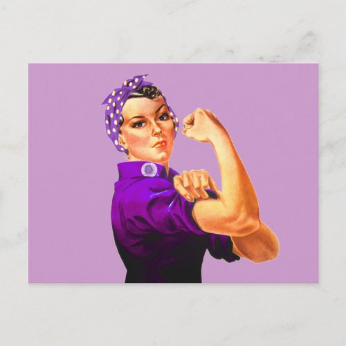 Rosie The Riveter _ Purple Postcard