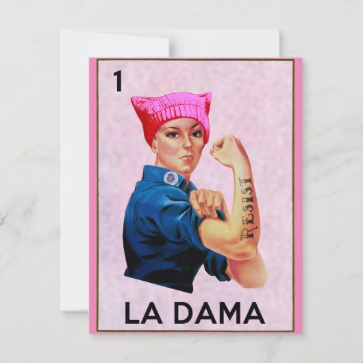 Rosie the Riveter Resists La Dama Loteria (Front)