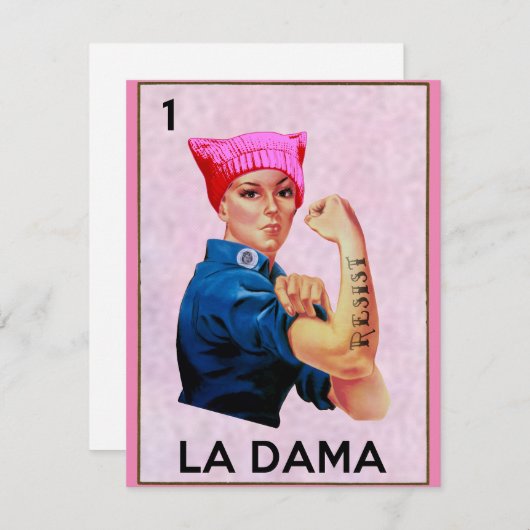 Rosie the Riveter Resists La Dama Loteria (Front/Back)