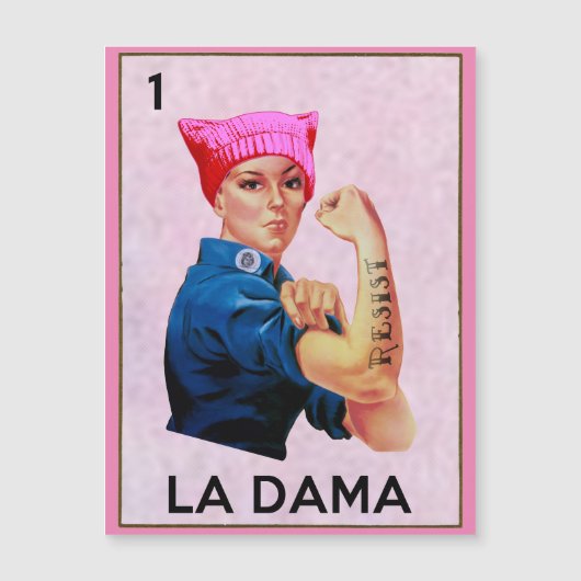 Rosie the Riveter Resists La Dama Loteria (Front)