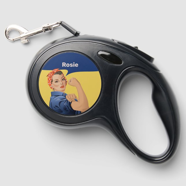 Rosie the Riveter Retractable Pet Leash (Front)