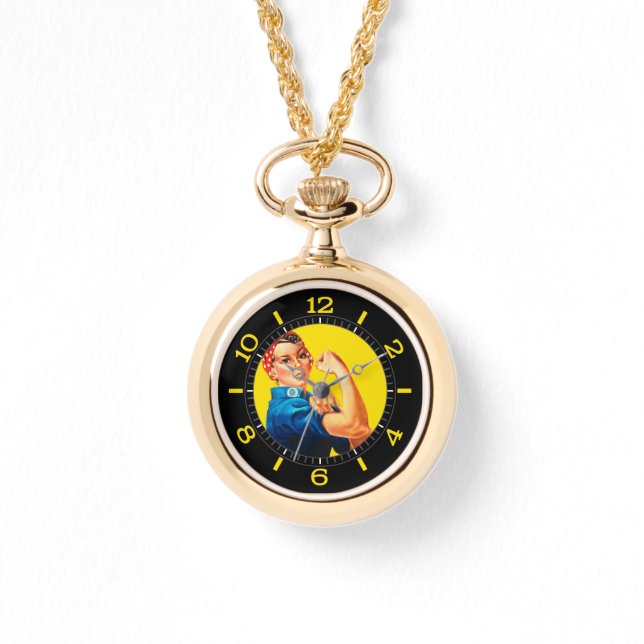 Rosie The Riveter Retro Design Style Dial Watch (Front)