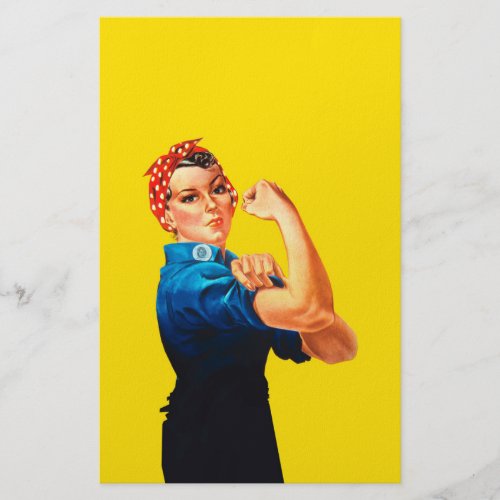 Rosie The Riveter Retro Design Style Flyer