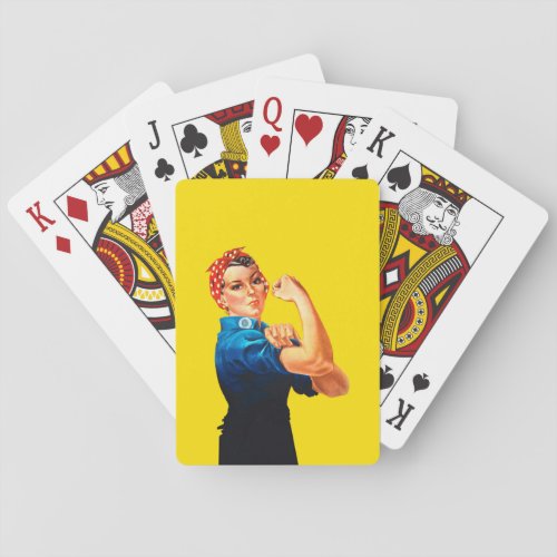 Rosie The Riveter Retro Design Style Playing Cards