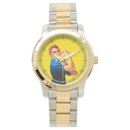 Rosie The Riveter Retro Design Style Watch