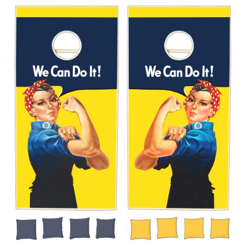 Rosie The Riveter Retro Style Cornhole Set