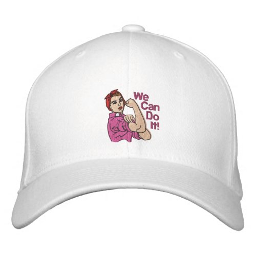 Rosie The Riveter Retro Style Embroidery Embroidered Baseball Hat