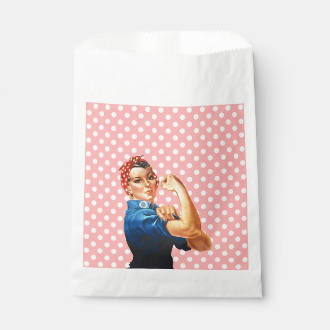 Rosie The Riveter Retro Style Favor Bag (Front)