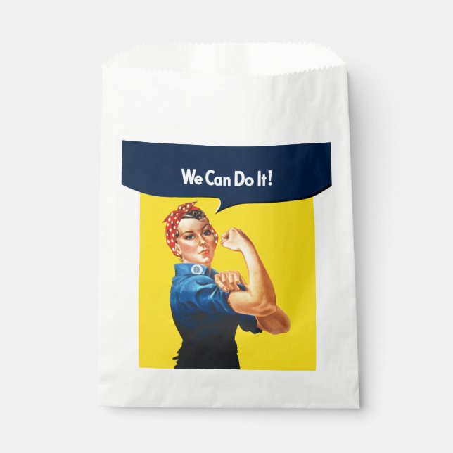 Rosie The Riveter Retro Style Favor Bag (Front)