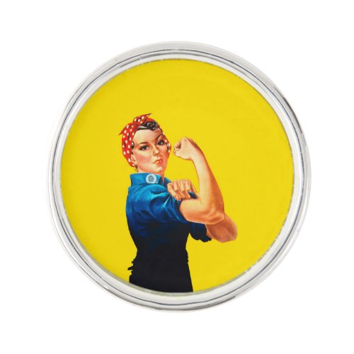 Rosie The Riveter Retro Style Lapel Pin