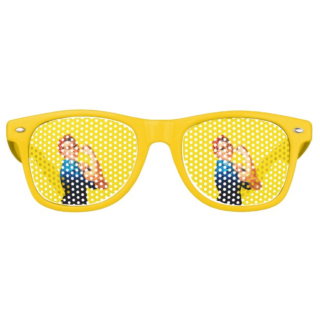 Rosie The Riveter Retro Style Sunglasses (Front)