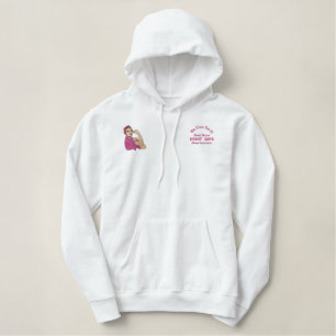 Rosie The Riveter Retro Style with Your Text Embroidered Hoodie