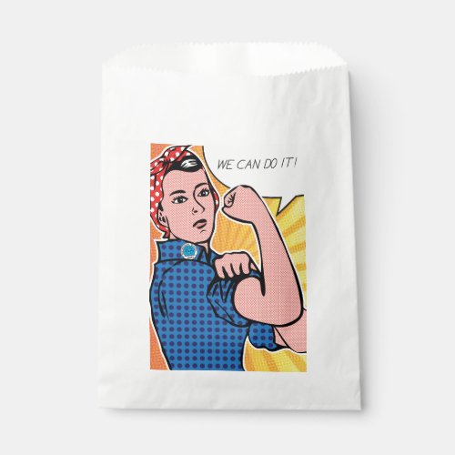 Rosie the Riveter Roy Lichtenstein Ben_Day Pop Art Favor Bag
