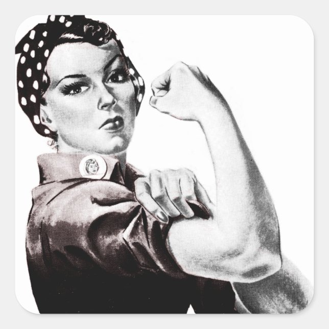 Rosie the Riveter Square Sticker (Front)