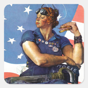 "Rosie the Riveter" Square Sticker