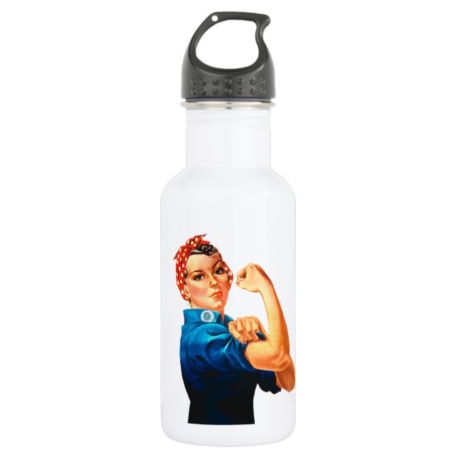 Rosie the Riveter Stainless Steel Water Bottle (Front)