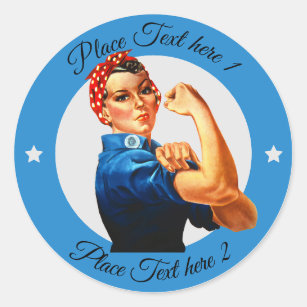 Rosie the Riveter Fly Fishing Sticker, Vintage Decal, Tattoo