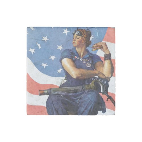 Rosie the Riveter Stone Magnet