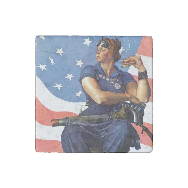 "Rosie the Riveter" Stone Magnet (Front)