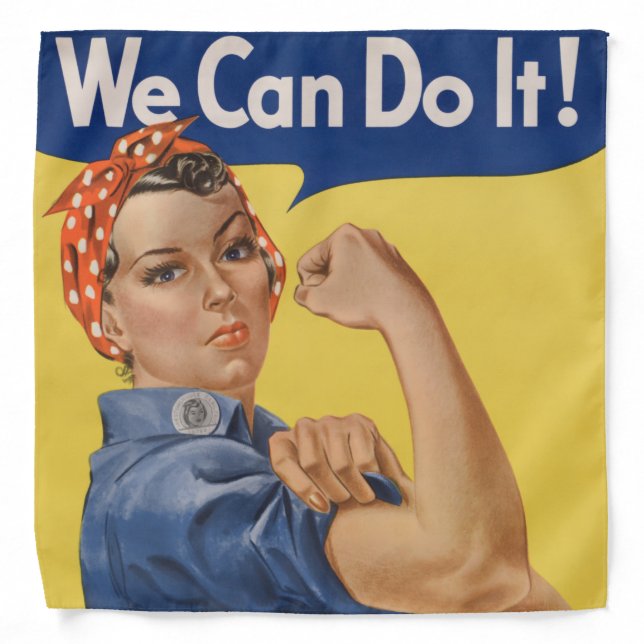 Rosie the Riveter: Strong Women Female Empowerment Bandana (Front)